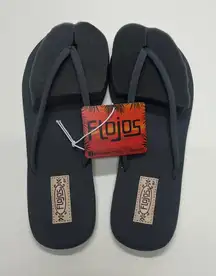 NWT Flojo Fiesta padded arch support flip flops size 9 Charcoal color