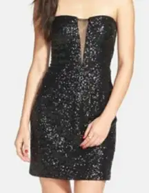 Hailey Logan by Adrianna Papell Black Sequin Dress XS