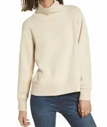 Madewell  Cream 100% Cotton Pullover Turtleneck Sweatshirt Size XS NWT