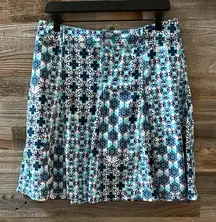 Athleta Blue and White and Purple Mixed Geometric Print Athletic Golf Skort  8