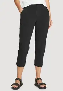 Eddie Bauer Black Sightscape Horizon Cargo Capri Pants Size 6