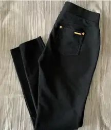 Michael Kors Black Trousers with Gold Detail size medium