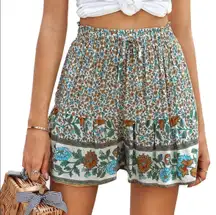 High Waisted Floral Shorts