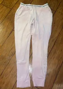 Juicy Couture Light Pink Velour Pants joggers bling Y2K size small