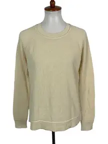 Cynthia Rowley Natural Linen Cotton Lightweight Crewneck Sweater Small