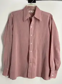Jean Halm Paris, women’s, pink button down linen cotton, size EU‎ 40, US Medium