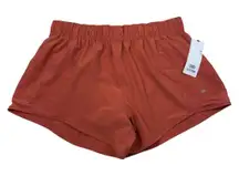 Leg3nd Rust Burnt Orange Women's Athletic Running Shorts NWT Moisture Wicking L