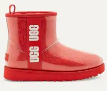 UGG Classic Clear Mini color red size 7