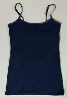 SO Navy Blue Marled ‘The Favorite Cami’ Shelf-Bra Camisole Tank Top Shirt Size XS 💙