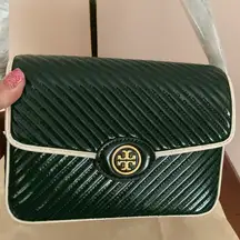 NWT Tory Burch Patent Leather Quilted Shoulder/Crossbody Bag