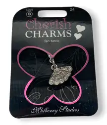 Cherish Charms fan-tastic Fan Charm for Bracelet Silvertone Silver Tone NEW NWT‎