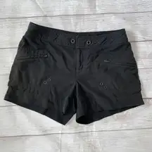 black swim shorts w/zipper pockets S women