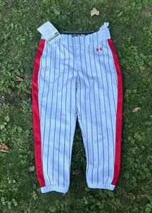 Under Armour Women's Softball Pinstripe Pants Red Trim, New‎ with Tags