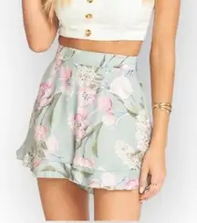 SHOW ME YOUR MUMU‎ Silk High Rise Shorts Floral XS Cottagecore Boho Fairy Garden