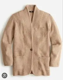 J. Crew Knit Cardigan Cocoon Sweater Blazer Tan Women S MerinoWool Winter Jacket
