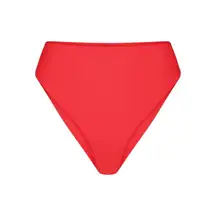 Skims Signature Swim Mid Waist Bottom Ruby Size Small
