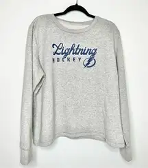 Fanatics Tampa Bay Lightning Hockey Heather Gray Crew Neck Sweatshirt