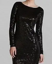 KENSIE Sparkly Black long sleeve Party Dress /Cocktail dress Size small