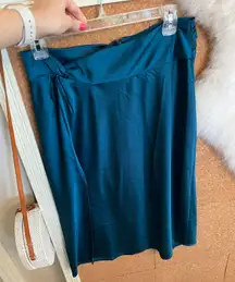 Teal Satin Skirt