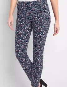 Gap  SKINNY ANKLE PANT NAVY BLUE FLORAL PRINT SPRING SUMMER PIXIE SKINNY PANTS 0