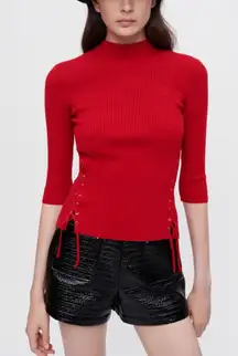 Maje Sweater with silver eyelets‎ size 3 - L