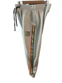 Rainbow stripe sweatpants gorpcore athleisure streetwear activewear athletic