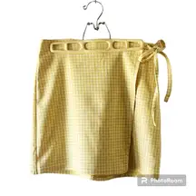 Hollister Mock Wrap Skirt Jr Medium Yellow Knit High Rise