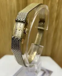 Vintage Gruen Watch 10K RGP & 1/20 10K GF Band  6 Diamonds 