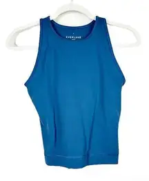 Everlane NWOT The Perform Aergean Blue Sleeveless Crop Active Top Small