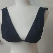 American Navy Lace Bikini Top Size S