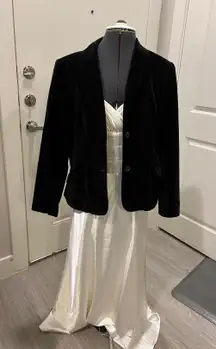 Black Satin Blazer S