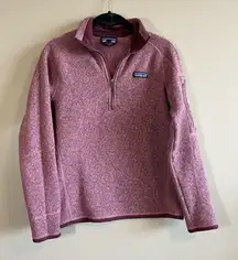 Patagonia Better Sweater Kipi Pink 1/4 Zip Fleece Pullover Women's Small
