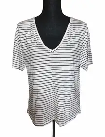 Trafaluc Stripe Short Sleeve Top