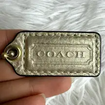 1.5" COACH Gold Fob Bag Charm Hang tag Hangtag