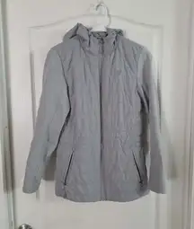 New Balance Full Zip Hooded Puffer Fleece Lined Jacket Small 