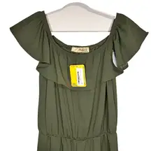Womens Jumpsuit Olive Green Size Medium KPVJ47696 E9000 New Hybrid & Co