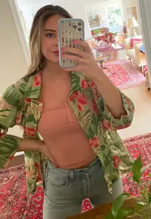 tropical button down