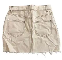 Forever 21 NEW small mini skirt cream colored