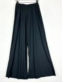 Bryn Walker Wide Leg Pull On Pants Size Small Black Slinky Minimalist Classic