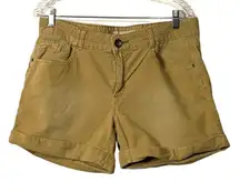 Anthropologie Womens Shorts Size 31" Yellow Corduroy Pilcro And The Letterpress