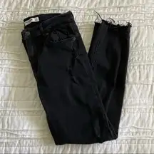 Pull and Bear Black Skinny Mid Waist Jean