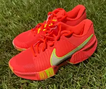 Nike zoom women’s  red orange athletic shoes size 8.5