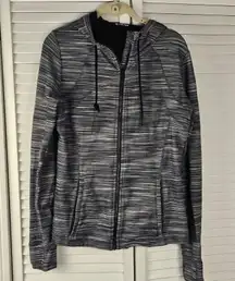 Lululemon Womens Heathered Black White Hoodie Define Full Zip Hoodie Jacket 12