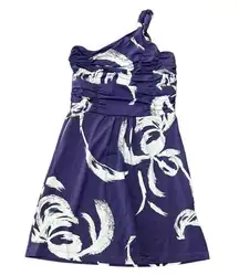 Anthropologie Tracy Negoshian Dress One Shoulder Size Medium Purple NWT