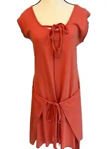 Ethos French Organic Cotton wrap dress, Size XL, color Saffron. NWT