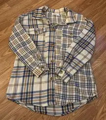 No Comment Plaid Flannel Shirt Size Medium