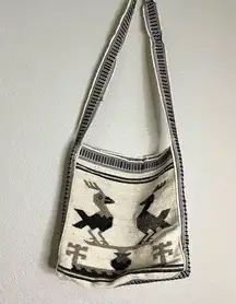 Sling Crossbody Bag Rope Tribal Native Phoenix Purse canvas handmade