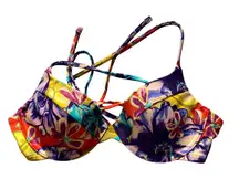 Urban Outfitters Out from Under Bikini Top Swimsuit Mango Print Size Small