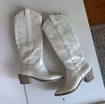 Dolce Vita White Cowgirl Boots