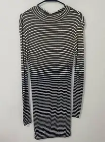 NEW ATM Ribbed Fitted Long Sleeve T-Shirt Dress XS